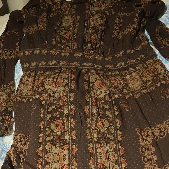 Free People Dark Floral Top - Picture 7 of 7